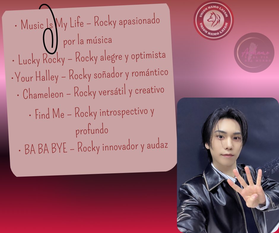 ArohamoFdmArg's tweet photo. [DINAMICA]
🌟 ¿Qué Rocky solista sos hoy? 🌟

Elegí tu mood con una imagen y canción 🎶

No olvides usar los # en tu respuesta 
#라키 • #ROCKY • #ラキ • #박민혁 
Y etiquetar a
 @.p_rockyent @.wonijin_ent https://t.co/mK2zIIWDad