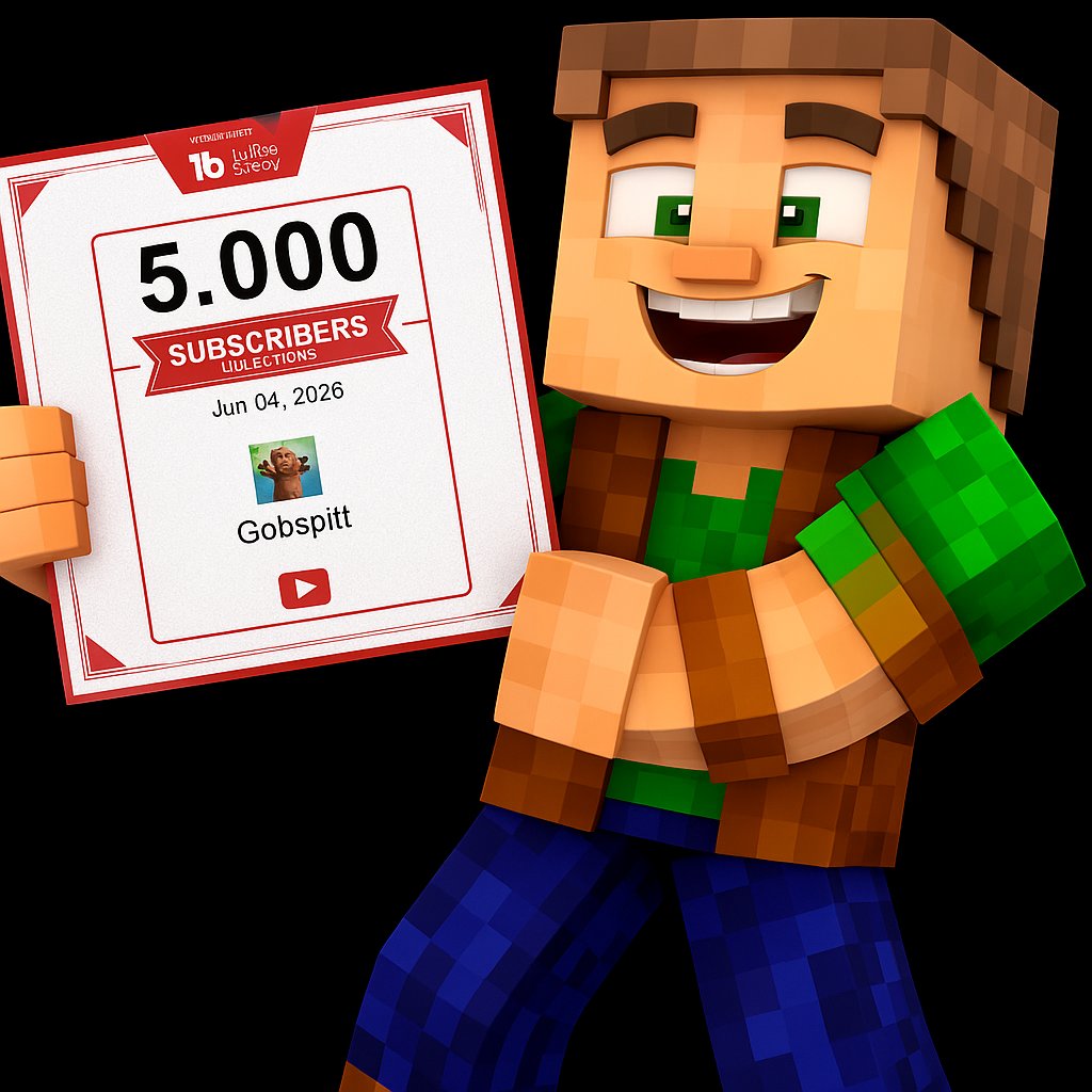 Crikey that's a nice way to start the day!  Have to be happy with that!

Have YOU subscribed???

#minecraft #milestone #gobspitt <a href="/TubeBuddy/">TubeBuddy</a> #youtube #minecraft <a href="/Minecraft/">Minecraft</a>