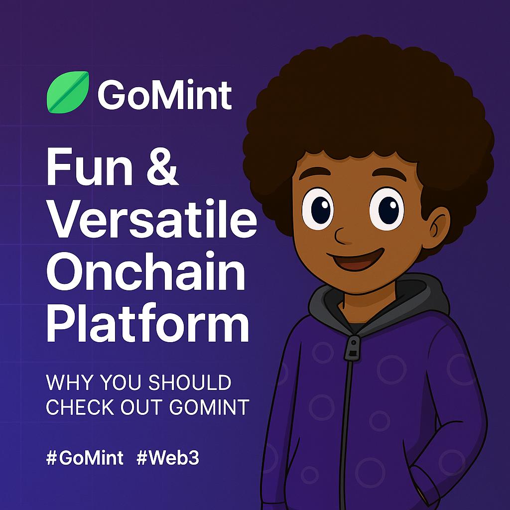 xPrecius's tweet photo. ๐ฑ New chain, fresh energy!
If you think crypto is too complex, you havenโt met @gomintdotfun yet.
Simple, fast, fun & actually useful? YES.
Hereโs why GoMint might be your new favorite onchain playground ๐งฉ๐
#GoMint #CryptoMadeFun #Web3Simplified https://t.co/MjjOiOtEDm