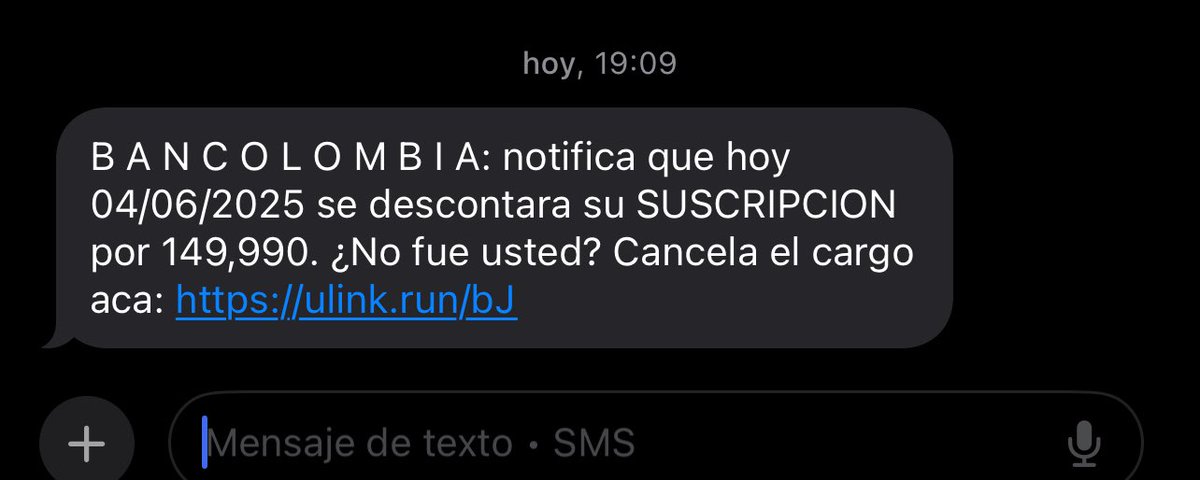 De verdad que estos zoquetes sinvergüenza no saben más a quien engañar. 

Yo, que nunca he sido Bancolombia ni bancolombio 😂😂
