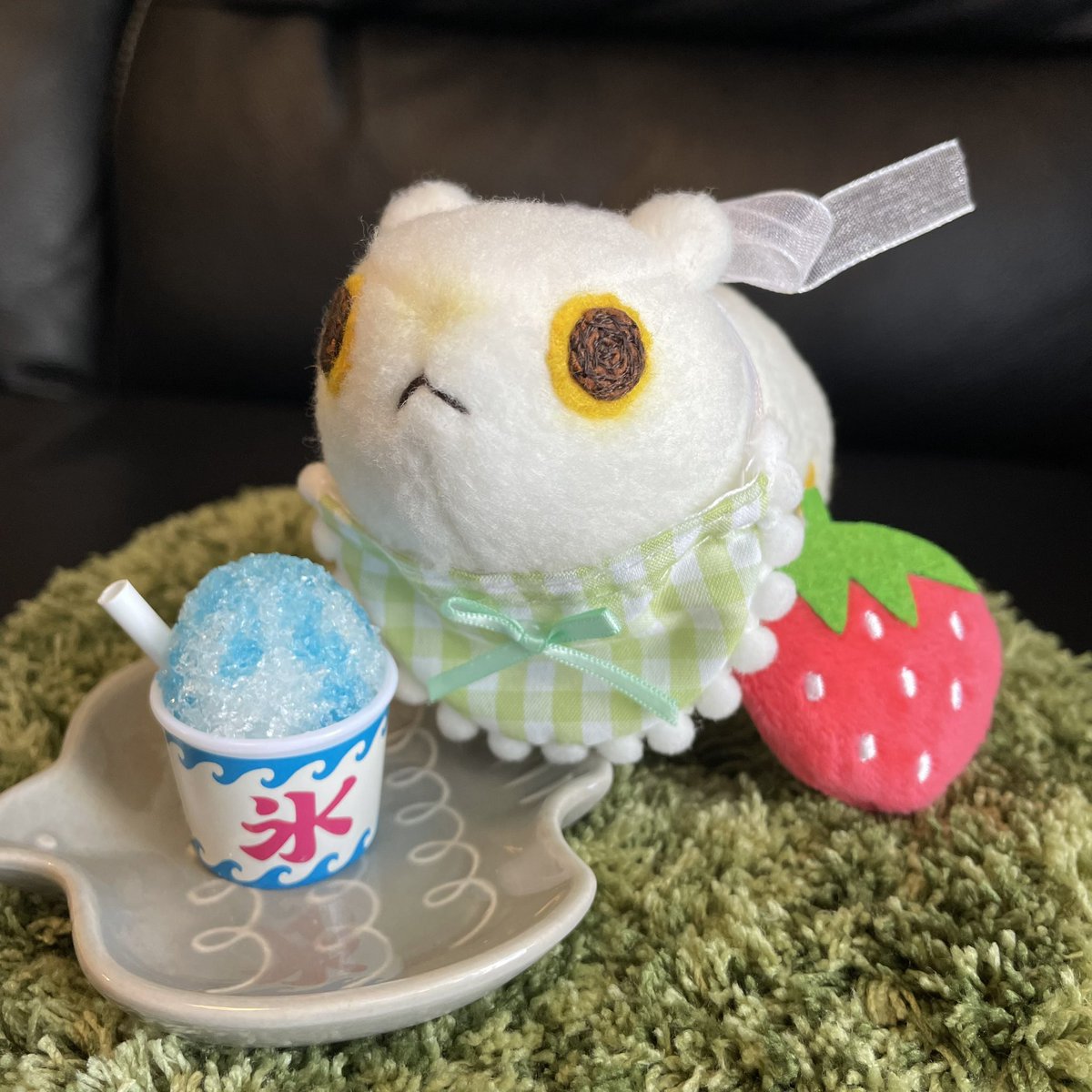 最近の余計なかわいいお買い物をよければご覧ください🍓（かき氷とぬい用スタイといちご）