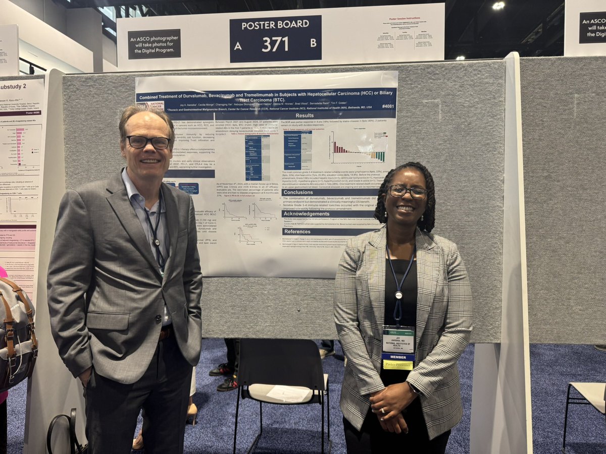 So proud to present results from our phase II combination durva+tremi+bev in refractory HCC and BTC
#ASCO25 #immunoForBTC #LiverCancerScience