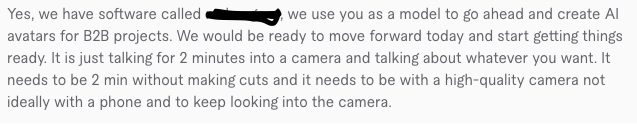 antoineontheway's tweet photo. UGC RED FLAG ALERT!

I've been getting requests to do talking head videos about anything I want to talk about offering $100-$200 a video.

BEWARE!! They are using these videos to build AI Models off your likeness - meaning they can sell these AI models to do UGC for brands https://t.co/jzYywGQUs2