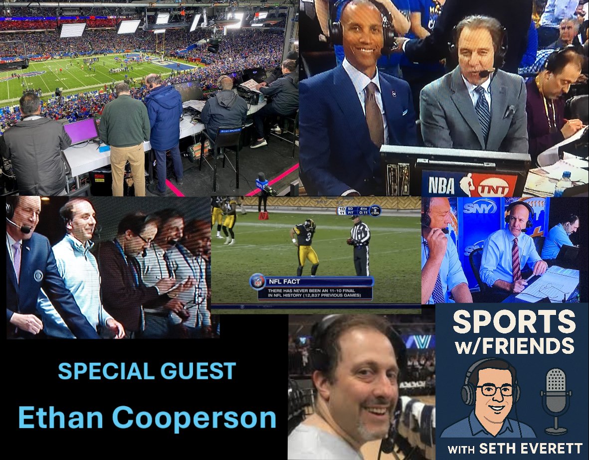 Seth Everett (@seth_everett) on Twitter photo This week on Sports w/Friends.
Meet Ethan Cooperson.  Although he knows everyone.  This statistician has worked with Jim Nantz and the late Greg Gumbel, among countless others.
Spotify: open.spotify.com/episode/3PQ6qg…
Apple: open.spotify.com/episode/3PQ6qg…
#sports  #podcast This week on Sports w/Friends.
Meet Ethan Cooperson.  Although he knows everyone.  This statistician has worked with Jim Nantz and the late Greg Gumbel, among countless others.
Spotify: open.spotify.com/episode/3PQ6qg…
Apple: open.spotify.com/episode/3PQ6qg…
#sports  #podcast