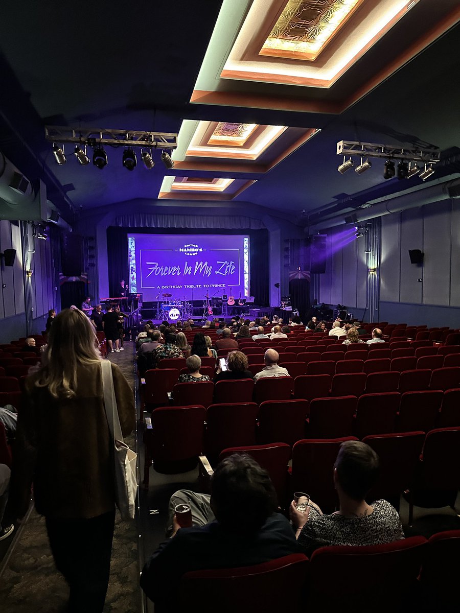 CaseyRain's tweet photo. At the Parkway theater for #ForeverInMyLife - a tribute to Prince by Doctor Mambo’s Combo 💜
#Prince #Minneapolis https://t.co/JD5QRugH93