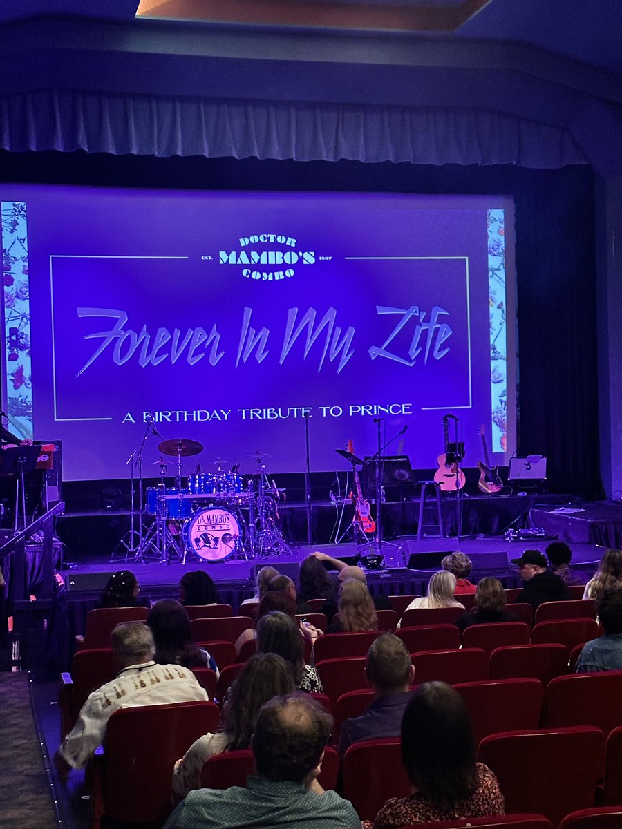 CaseyRain's tweet photo. At the Parkway theater for #ForeverInMyLife - a tribute to Prince by Doctor Mambo’s Combo 💜
#Prince #Minneapolis https://t.co/JD5QRugH93
