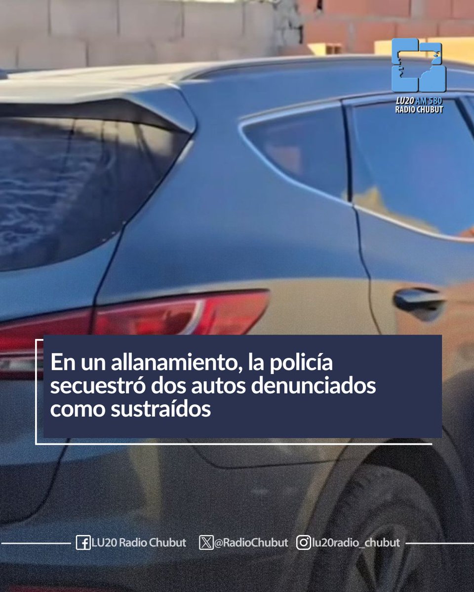 🚨 En un allanamiento, la policía secuestró dos autos denunciados como sustraídos

Fue este miércoles por la mañana en una vivienda ubicada en calle Cerro Cóndor al 500 de Trelew.

radiochubut.com/en-un-allanami…