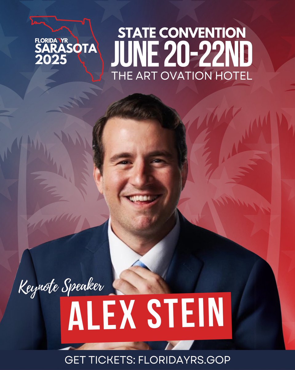 Florida Young Republicans (@floridayrs) on Twitter photo Comedian and Blaze Media Host <a href="/alexstein99/">Alex Stein #99</a> is ready to bring down the house at the 66th Annual Florida YR State Convention!
Get your tickets now: floridayrs.gop Comedian and Blaze Media Host <a href="/alexstein99/">Alex Stein #99</a> is ready to bring down the house at the 66th Annual Florida YR State Convention!
Get your tickets now: floridayrs.gop
