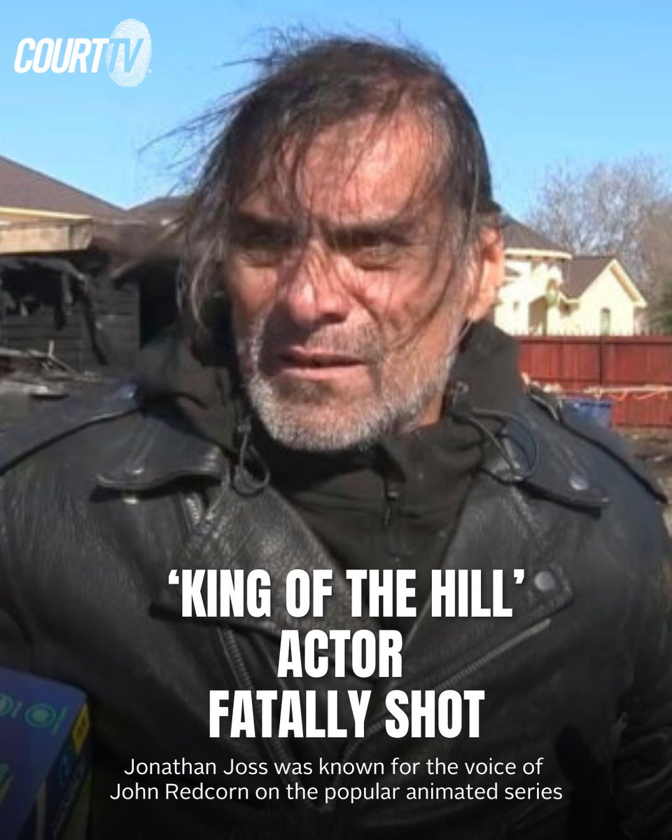 CourtTV's tweet photo. #JonathanJoss, a Native American voice actor best known for his work on the animated television series “King of the Hill,” was fatally shot on Tuesday. 

Joss’ husband has claimed the person who killed the actor yelled “violent homophobic slurs” before opening fire.

#CourtTV - MORE HERE: https://t.co/7c0H8V0Wmj