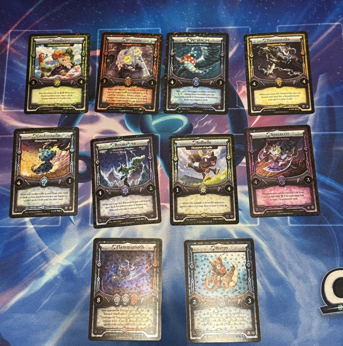 I JUST GOT A DIVINE PACK <a href="/Elestrals/">Elestrals</a> 

Flammamoth 21/99
Harpy 25/99