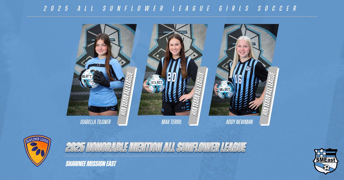 It is time to celebrate our Sunflower League All-Conference players for the 2025 season:
Congrats to our HM Players:
Bella, Mak, and Addy!