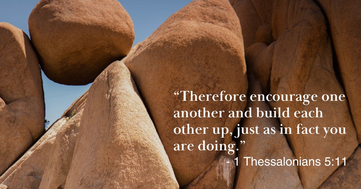 BrendanRorem's tweet photo. “Therefore encourage one another and build each other up, just as in fact you are doing.” - 1 Thessalonians 5:11 https://t.co/qNgYaN1DYR