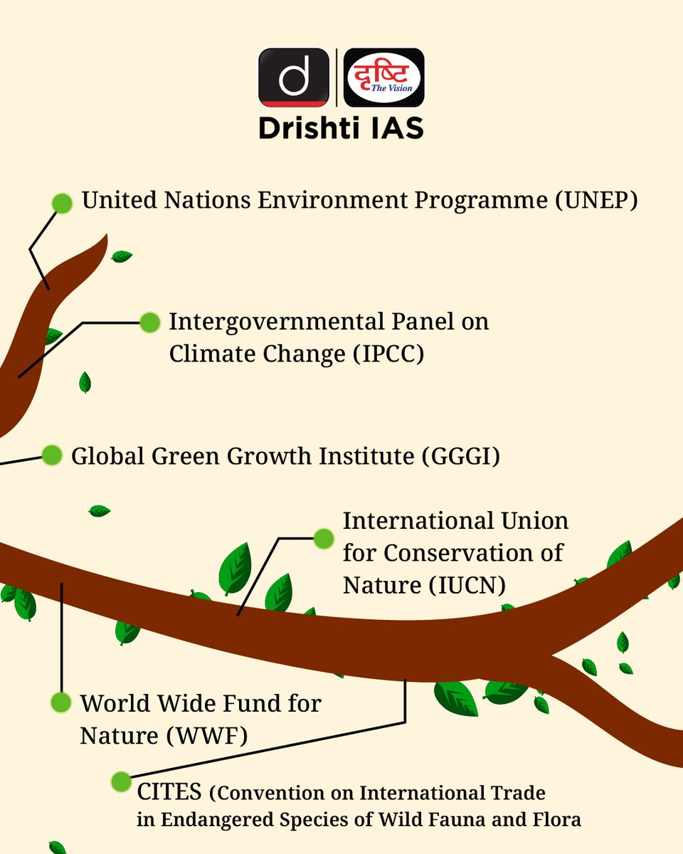 drishtiiaseng's tweet photo. From biodiversity to climate change and wildlife protection, these international organizations are the true defenders of our planet.
Can you guess which organization serves which purpose?
#WorldEnvironmentDay2025 #KnowYourPlanet #Environment #Nature #DrishtiIASEnglish https://t.co/NW54pFuKEv