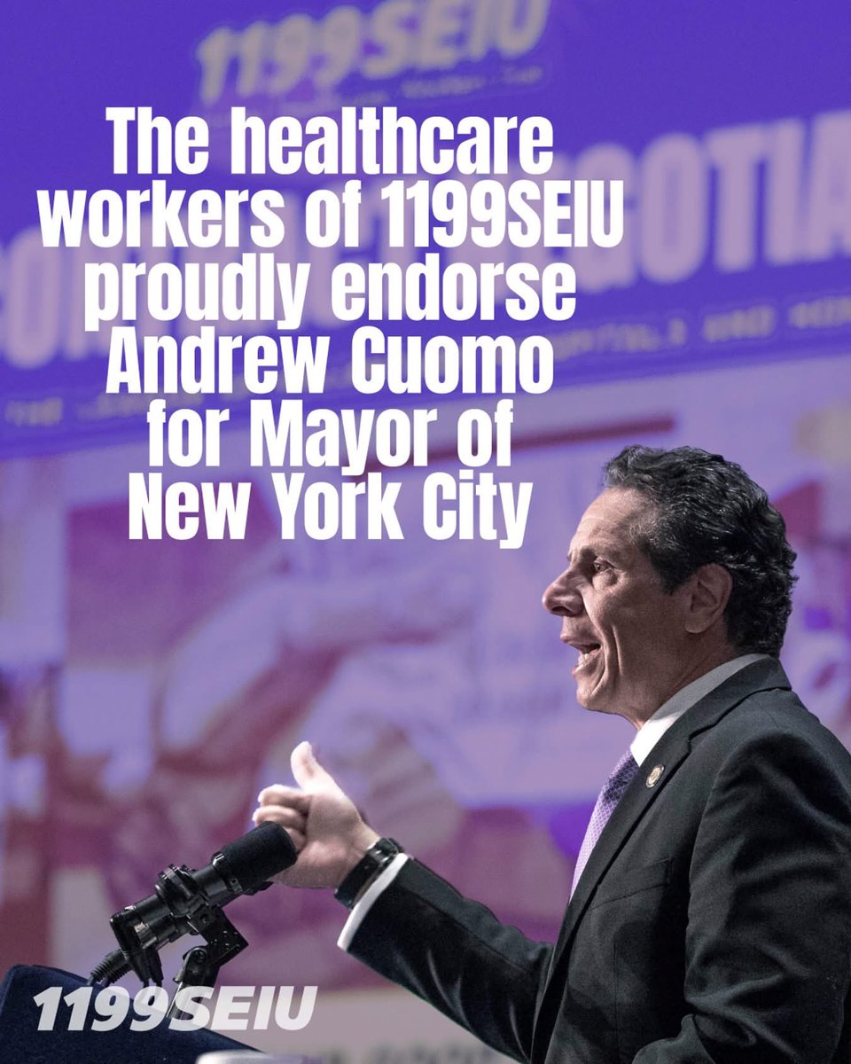 1199SEIU's tweet image. New York’s frontline healthcare workers have long known @andrewcuomo as a leader who fights for working people. He delivered on the #FightFor15, and we’re with him 💯 to win the #FightFor20!