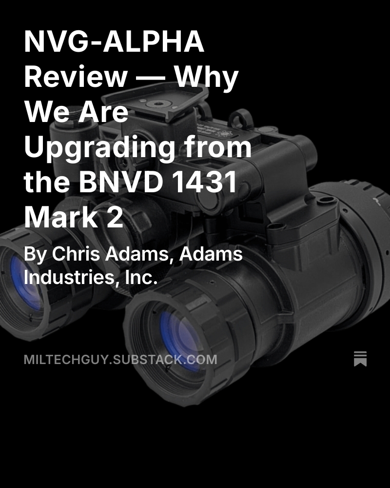 MilTechGuy's tweet image. Check out the story of the NVG-ALPHA.
open.substack.com/pub/miltechguy…
