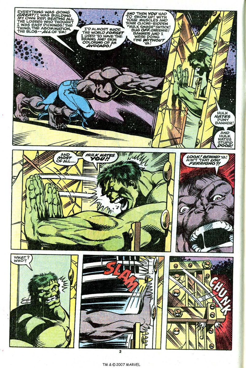 “AIN’T THAT LOU FERRIGNO?!”  (Incredible Hulk Volume 1 Issue 373)