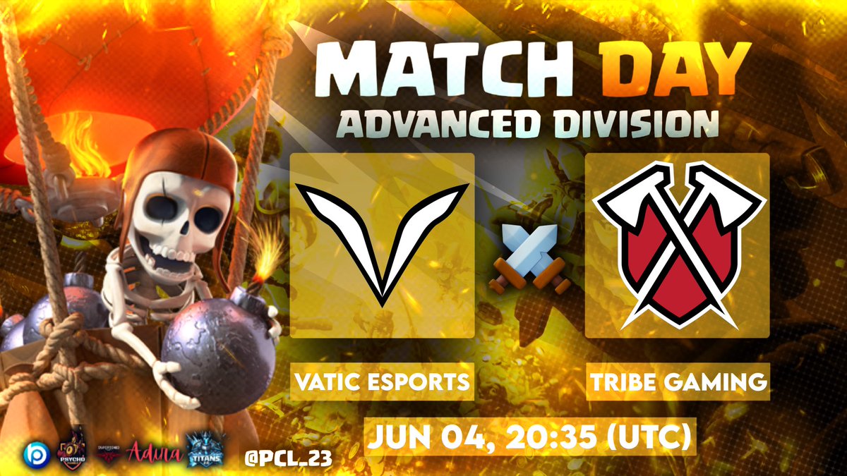 🟣 LIVEEEEEEEEE!

Se viene la GUERRAZA de la JORNADA! 😍

🏆 PCL - Advanced - Semana 5

✅ Vatic Esports 🆚 Tribe Gaming

💪 2 directos, vídeo en YT y otro vídeo grabado, terminamos el Día productivo.

📺 Twitch: Style_coc