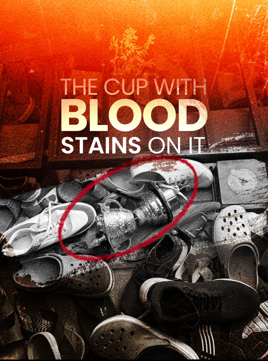 LoudAwaj's tweet photo. @CSKFansArmy @RCBTweets @imVkohli THE CUP WITH BLOOD STAINS ON IT..

#Stampede #RCBVictoryParade #चिन्नास्वामीस्टेडियम #Karnataka #RCB #VictoryParade #ViratKohli https://t.co/TGWwPSVHRS
