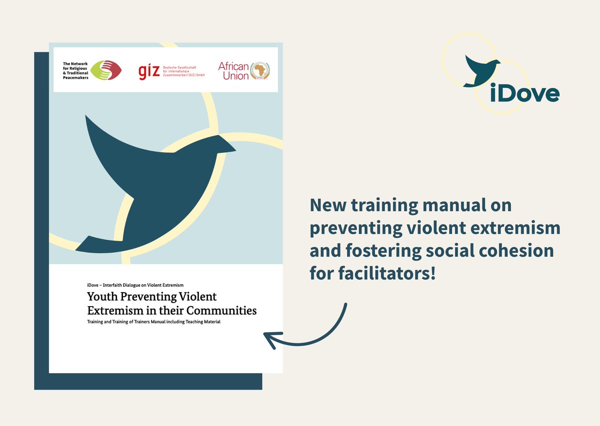 The 🆕iDove Training of Trainers Manual is designed for facilitators running a training on preventing violent extremism and fostering social cohesion in their communities! 

Learn how to lead impactful trainings on PVE and social cohesion, grounded in dialogue, empathy, and youth