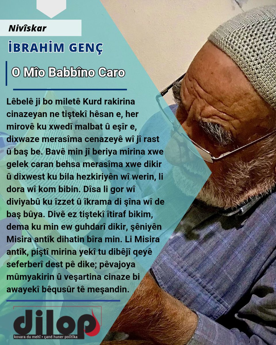 O Mîo Babbîno Caro

✍️ÎBRAHÎM GÊNÇ

🔗kovaradilop.net/2025/05/16/o-m…