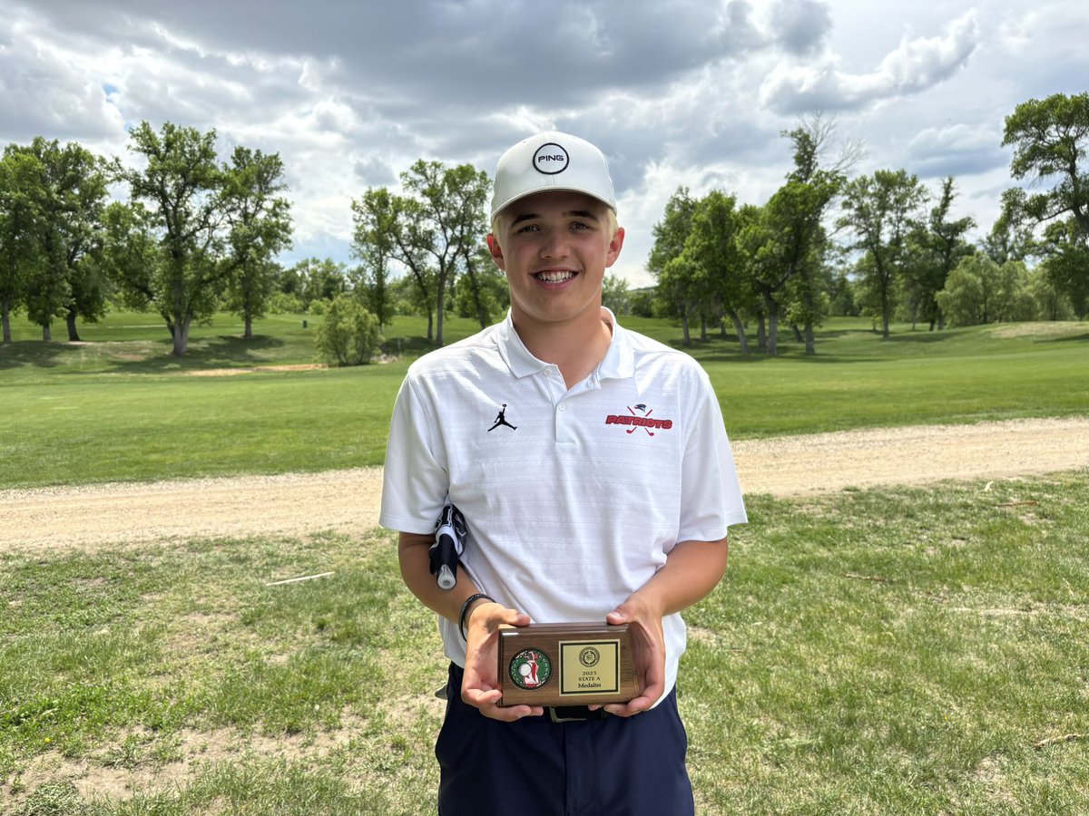BOYS GOLF 
Wednesday June 4
Congratulations to Bismarck Century sophomore Parker Beck. 2025 Class A individual champion!
#wdagolf