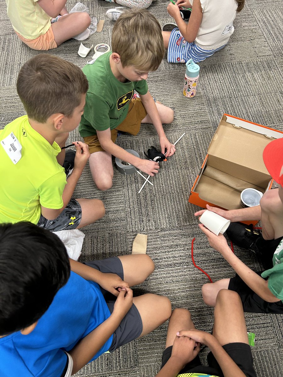InventProsper's tweet photo. Penguins took flight on Day 3 at Camp Invention Discover! 🐧🚀 Our campers engineered, tested, and launched their creations with serious style. Innovation + fun = success! #CampInvention #PenguinLaunch #STEMinAction #DiscoverCamp https://t.co/uRuMQCAVIl