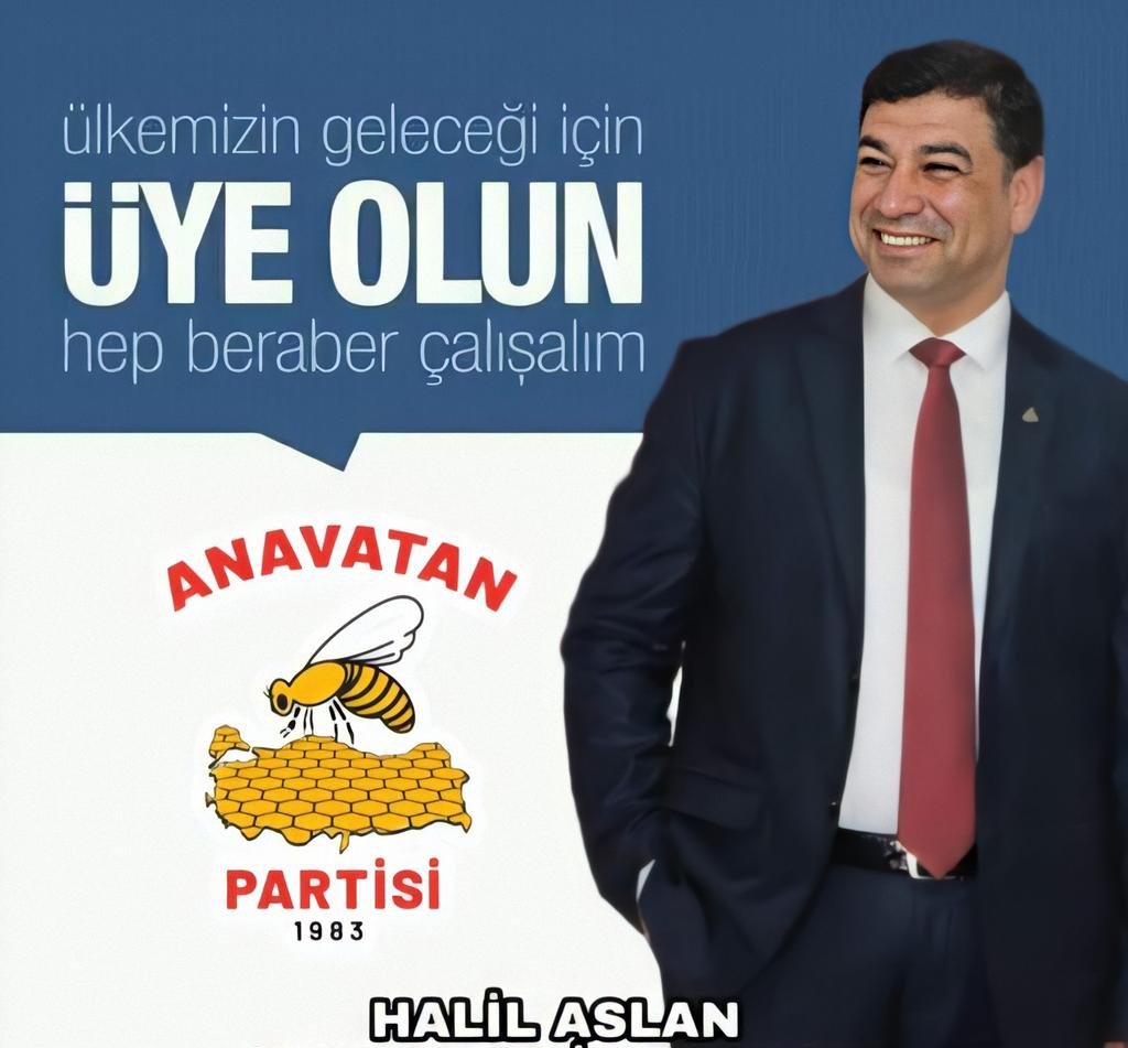 📢 Haydi Türkiye!
Anavatan Partisi ailesine katıl, ülkemizin geleceği için el ele verelim.
Birlikte daha güçlü, birlikte daha başarılı!
🌟 Hemen üye ol, yarınlarımızı birlikte kuralım.
#AnavatanPartisi #ÜyeOl #Geleceğimizİçin <a href="/icelebiresmi/">İBRAHİM ÇELEBİ</a> <a href="/sanliurfasanli/">Şanlıurfa Şanlıurfa</a>