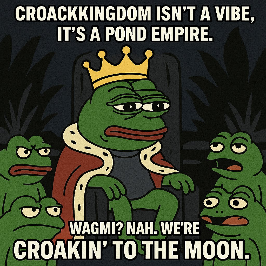 CroakKingdom's tweet photo. 🧵1/ The pond is awakening...

CroackKingdom is launching its Mining App soon — and it's unlike anything you've seen before.

Frog-core meets Web3 degen tech.
Here’s what’s coming: 🐸 https://t.co/DtlAZ26WU2