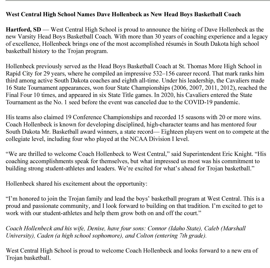 West Central Release