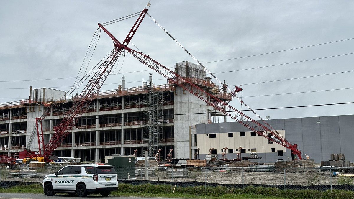 Massiel Leyva (@leyvamassiel) on Twitter photo BREAKING NEWS: Two construction workers died following a crane collapse around 2pm at 255 Borman Drive in Merritt Island. The crane was over the unfinished Cape Canaveral Hospital. The identities of the victims have not been released. Tune in to <a href="/MyNews13/">Spectrum News 13</a> at 5pm for live updates BREAKING NEWS: Two construction workers died following a crane collapse around 2pm at 255 Borman Drive in Merritt Island. The crane was over the unfinished Cape Canaveral Hospital. The identities of the victims have not been released. Tune in to <a href="/MyNews13/">Spectrum News 13</a> at 5pm for live updates