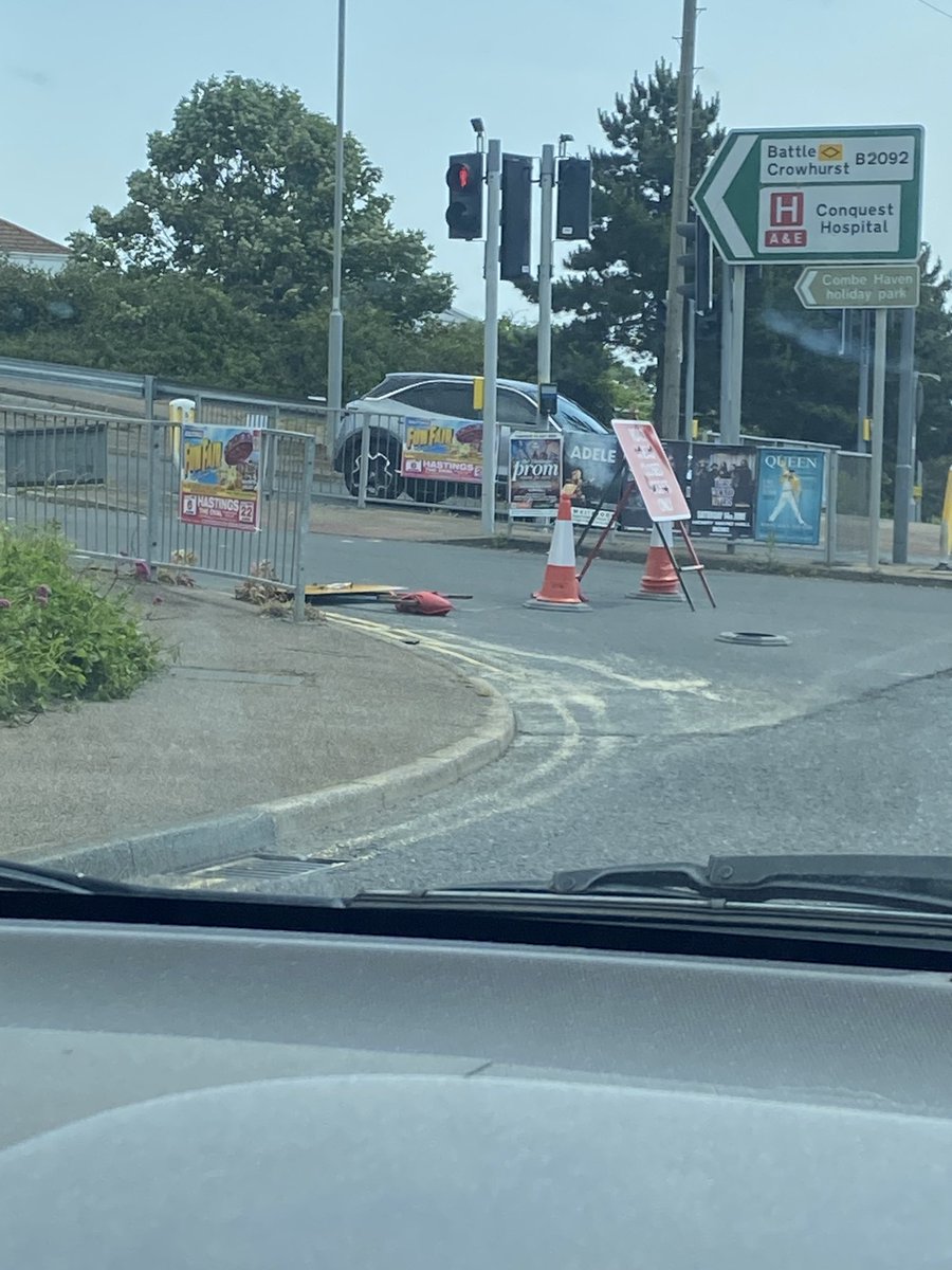 One 20 minutes drive in Hastings. Have another 3 but could only post these! More road closures on the way😳 killing businesses and driving people mad. It’s endless. <a href="/esccroads/">East Sussex Highways</a>