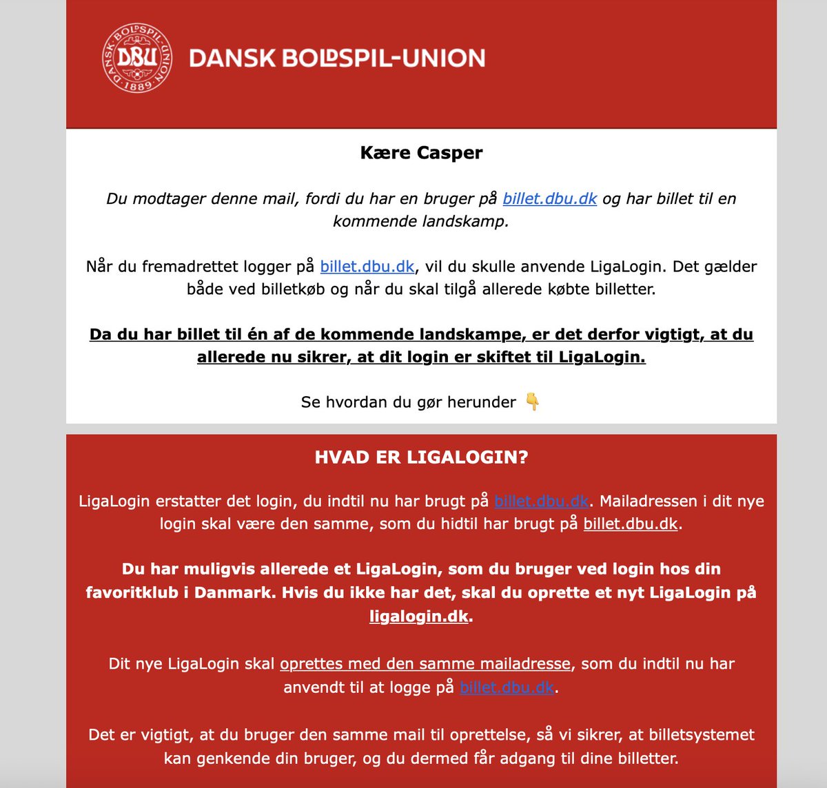 Er der nogen tekstformater DBU ikke har brugt i denne mail? Sikke et værk...