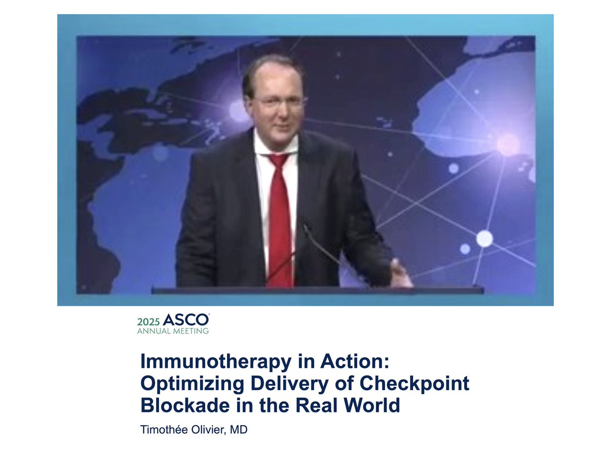 Timothée Olivier, MD (@timothee_md) on Twitter photo My #ASCO25 talk now online !
Opening a fascinating session with <a href="/VanitaNoronha/">Vanita Noronha, MBBS MD DM</a> #FrancisLevi <a href="/JordiRemon/">Jordi Remon</a> #MuntaserAlZyoud <a href="/EladSharonMD/">Elad Sharon</a> and great chairing <a href="/kspencer725/">Kristen Spencer</a>
#ElenaElez thanks to all 🙏 <a href="/ASCO/">ASCO</a>
➡️meetings.asco.org/2025-asco-annu… My #ASCO25 talk now online !
Opening a fascinating session with <a href="/VanitaNoronha/">Vanita Noronha, MBBS MD DM</a> #FrancisLevi <a href="/JordiRemon/">Jordi Remon</a> #MuntaserAlZyoud <a href="/EladSharonMD/">Elad Sharon</a> and great chairing <a href="/kspencer725/">Kristen Spencer</a>
#ElenaElez thanks to all 🙏 <a href="/ASCO/">ASCO</a>
➡️meetings.asco.org/2025-asco-annu…