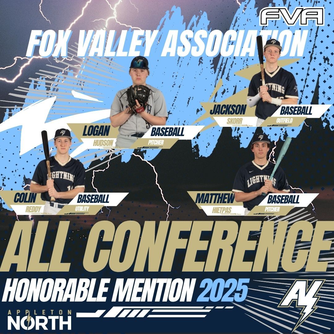 ⚡⚾ All Conference!

Congratulations to the Baseball team on finishing 3rd in conference, and a special congrats to our all-conference winners!

🥇 Levi - Outfield
🥈 Brennan - Catcher
🥉 Colin - U, Logan - P, Jackson - OF, Matthew - P 

Good luck Tomorrow!
🧭 #GoNorth