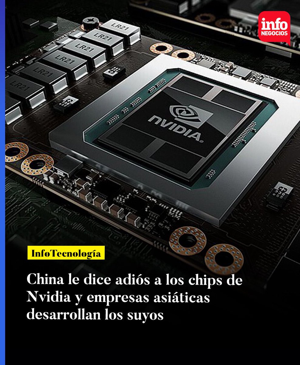 💻 #InfoTecnología |

🇨🇳 China acelera su independencia tecnológica: dice adiós a los chips de Nvidia y apuesta por soluciones locales como Huawei y MetaX. ¿El fin de la hegemonía estadounidense en IA? 🤖🔧 

infonegocios.com.py/amp/conosur/ch…