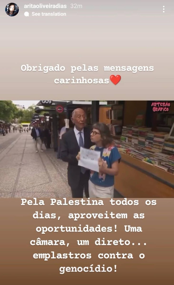 Emplastros contra o genocídio. Opah, que Rainha