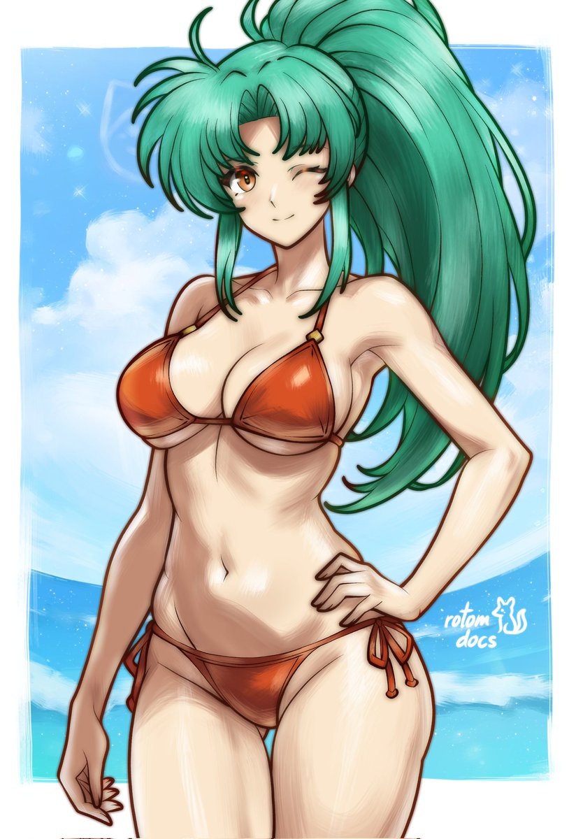 kofi swimsuit request of Angelina from Langrisser 4