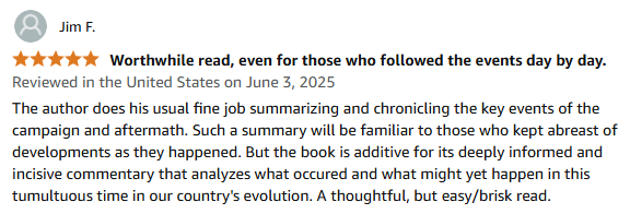 newtgingrich's tweet photo. Thank you Jim F. for the review of my new book! #TrumpsTriumph https://t.co/Fw3i7Q9xrz
