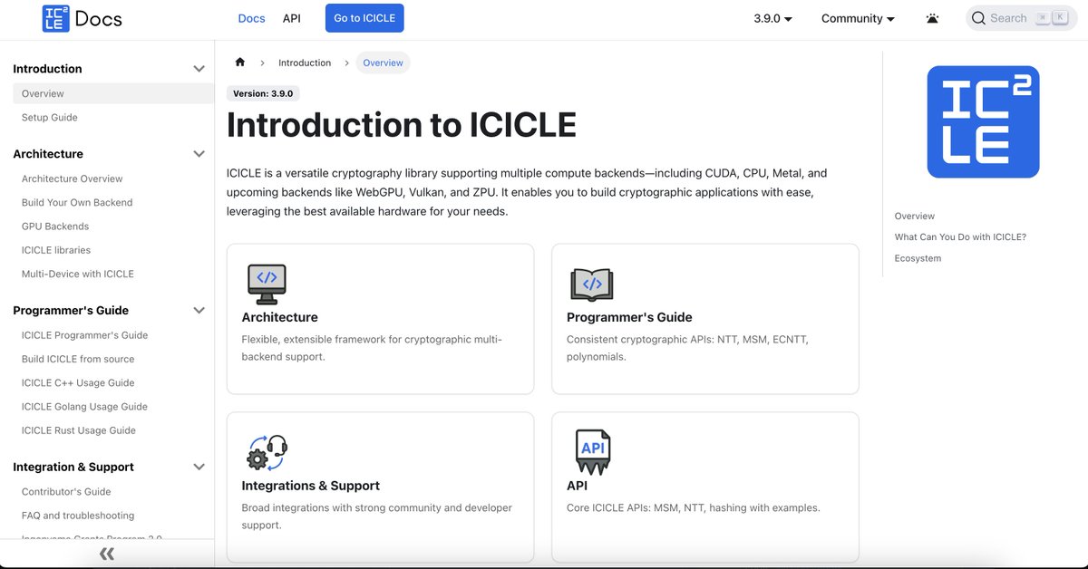 Omer Shlomovits (@omershlomovits) on Twitter photo My collegue <a href="/0xemirsoyturk/">Emir Soytürk</a> implemented today Groth16 verification with ICICLE (CPU). Thanks to fast pairings we get:
ICICLE: 2.78ms
rapidsnark: 3.51ms
snarkjs: 250.38ms
code: github.com/ingonyama-zk/i…
dev docs: dev.ingonyama.com: My collegue <a href="/0xemirsoyturk/">Emir Soytürk</a> implemented today Groth16 verification with ICICLE (CPU). Thanks to fast pairings we get:
ICICLE: 2.78ms
rapidsnark: 3.51ms
snarkjs: 250.38ms
code: github.com/ingonyama-zk/i…
dev docs: dev.ingonyama.com: