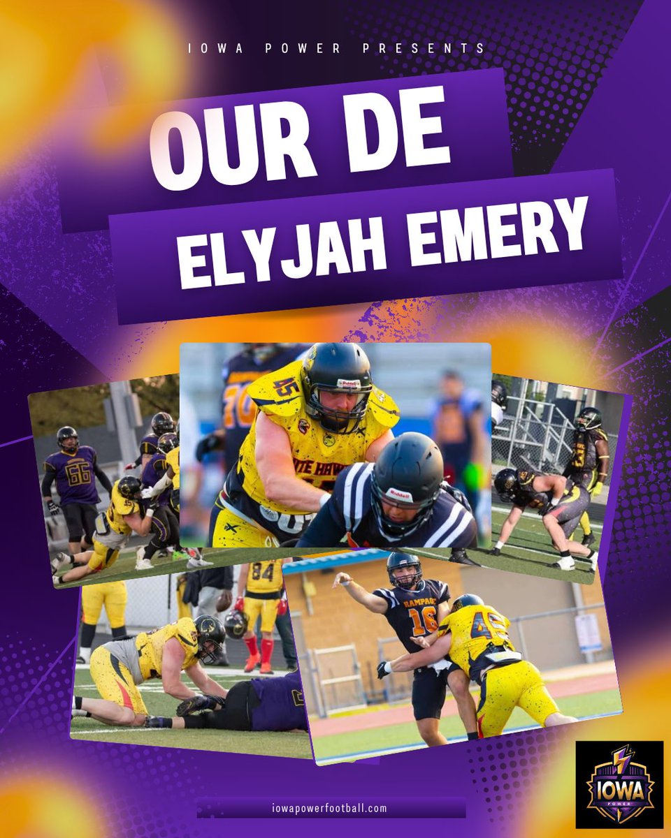 Iowa_Power's tweet image. No fear. All fight. Elyjah is suiting up for a season of impact. 💥👊
#IowaPower #ArenaFootball #ToughAsNails #PowerMoves #DubuqueStrong #GridironGreatness #FootballMentality #MeetThePlayer #ArenaWarrior #IndoorTough