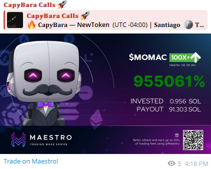 ShibaCrypto2316's tweet photo. $MOMAC / $SOL
Ca :
JCUHiL5q3gAZmq6XVU5DWv2SxzpNk3hi1bsJPWAKPeMD
Win : 91 Sol
ALpha Channel Call:https://t.co/T9EJBAXHun
#memecoin #Solana #Crypto #MOMAC https://t.co/BZdVTzOyLS