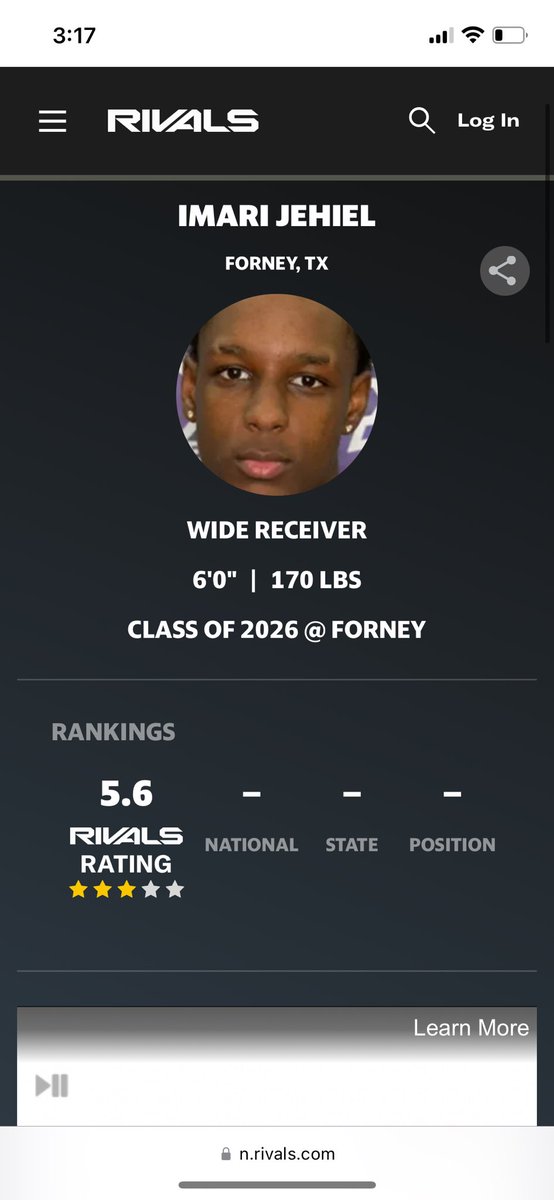 Cantguardmari_'s tweet image. Blessed to be a 3 ⭐️star on rivals🙏🏾 @RivalsFriedman @samspiegs @Rivals @drobalwayzopen @CoachFleen @MccollomX @CoachHelzer