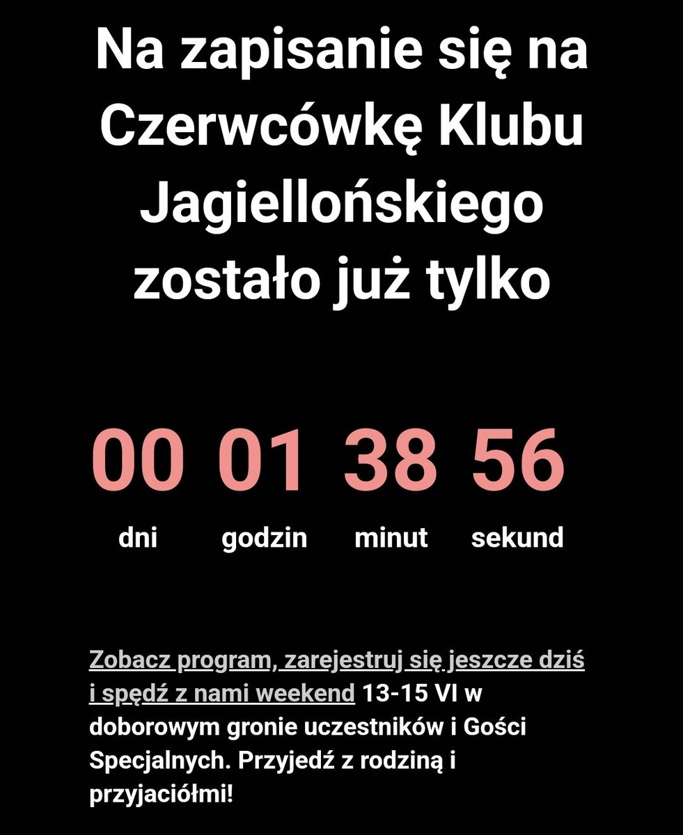 Piotr Trudnowski (@pio_tru) on Twitter photo Ostatnia chwila na zapisy na Czerwcówkę <a href="/KlubJagiellonsk/">Klub Jagielloński</a>, a tam:
✨️ >100 członków i sympatyków KJ
✨️ >20 dzieciaków
✨️ <a href="/Kpelczynska/">Katarzyna Pełczyńska</a> <a href="/annabrylka/">Anna Bryłka</a>
✨️ <a href="/krzysztofbosak/">Krzysztof Bosak 🇵🇱</a> <a href="/marekjurek/">Marek Jurek</a> <a href="/michaldworczyk/">Michał Dworczyk</a> <a href="/PatrykJaki/">Patryk Jaki</a>
✨️ <a href="/MariaLibura/">Maria Libura</a> <a href="/PawelZarosa/">Paweł Zarosa</a> <a href="/jakub_dymek/">Jakub Dymek</a> <a href="/DamianAdamus/">Damian Adamus</a>
I innych... Ostatnia chwila na zapisy na Czerwcówkę <a href="/KlubJagiellonsk/">Klub Jagielloński</a>, a tam:
✨️ >100 członków i sympatyków KJ
✨️ >20 dzieciaków
✨️ <a href="/Kpelczynska/">Katarzyna Pełczyńska</a> <a href="/annabrylka/">Anna Bryłka</a>
✨️ <a href="/krzysztofbosak/">Krzysztof Bosak 🇵🇱</a> <a href="/marekjurek/">Marek Jurek</a> <a href="/michaldworczyk/">Michał Dworczyk</a> <a href="/PatrykJaki/">Patryk Jaki</a>
✨️ <a href="/MariaLibura/">Maria Libura</a> <a href="/PawelZarosa/">Paweł Zarosa</a> <a href="/jakub_dymek/">Jakub Dymek</a> <a href="/DamianAdamus/">Damian Adamus</a>
I innych...