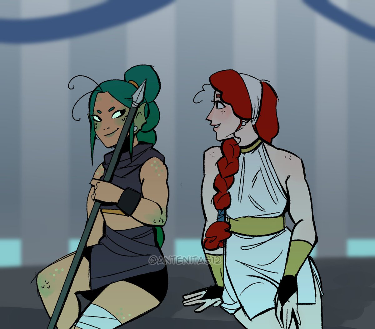 sketch de palas y atenea