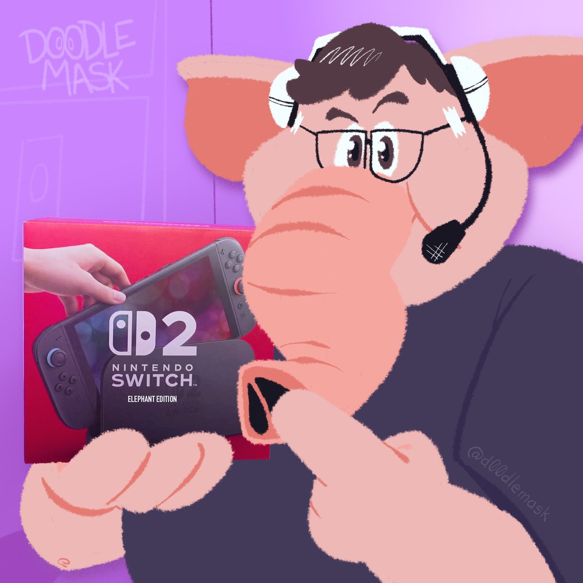 d00dlemask's tweet photo. @ZackScott @NintendoAmerica I loved the original, but he wasn't an elephant, so I took it upon myself to turn him into an elephant! https://t.co/SBmlnfWCPv