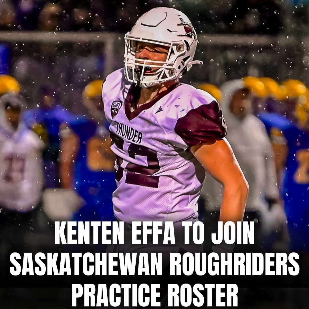 WizardTakes's tweet photo. Congratulations to Kenten Effa of the Regina Thunder who will begin practicing with the @sskroughriders ! https://t.co/thUobdKJ1S