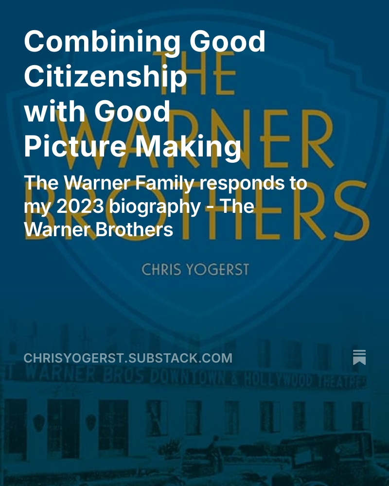 New Substack: When the Warner Family Responded to my 2023 biography of their family...

open.substack.com/pub/chrisyoger…