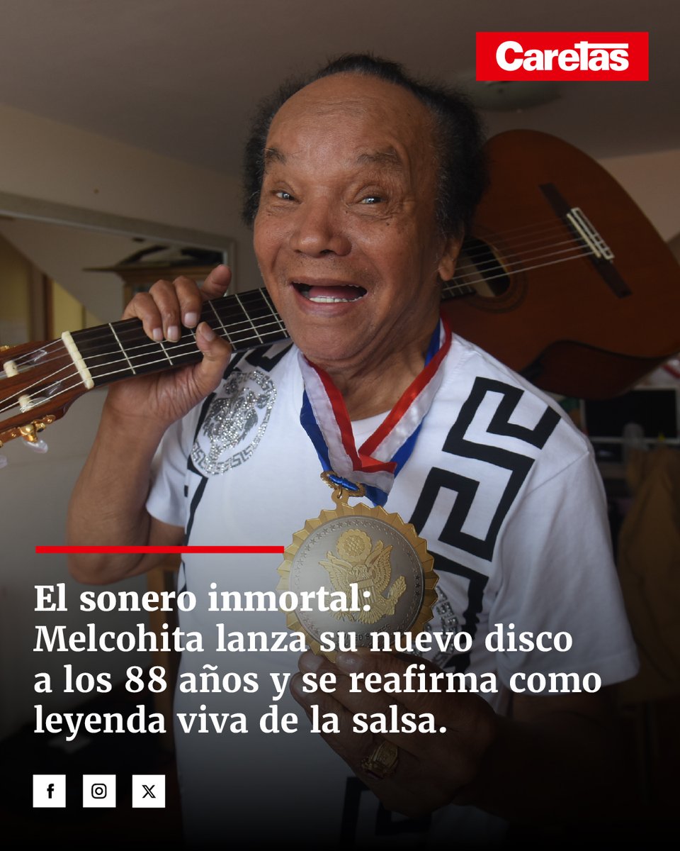 Caretas's tweet photo. 🎶 ¡Melcochita lanza nuevo álbum a los 88 años!
“El Sonero llegó” trae 12 temas, incluyendo clásicos como Pa bravo yo y Quiero amanecer.
Lee la nota completa en la edición impresa de CARETAS🔥
#Melcochita #SalsaPeruana #ElSoneroLlegó #LeyendaViva https://t.co/7GaZSkRKtx