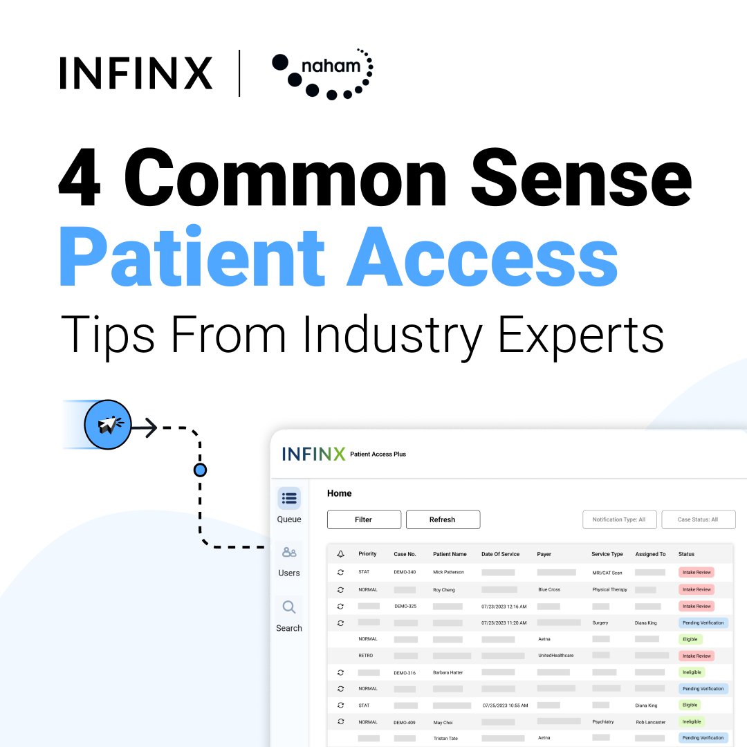 Infinxinc's tweet photo. This @MyNAHAM article breaks down 4 simple ways to improve efficiency. A small change—like optimizing eligibility verifications—can transform your workflow.

Read more from experts Shellie Nichols &amp; Monique Ontiveros: https://t.co/D403wijPev #PatientAccess #Infinx #Healthcare https://t.co/6yCrnSvsUx