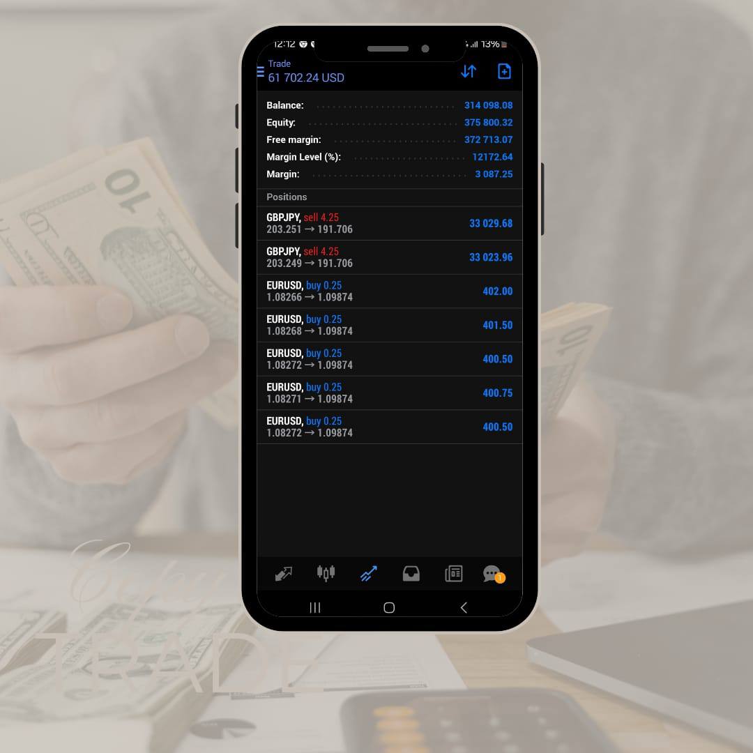 Account management and copy trading available